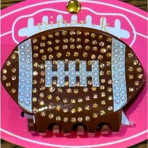 Piper K NWT rhinestone football hairclip